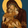Icoana Maicii Domnului Glykofilousa, Dulcea Sărutare, Mănăstirea Filoteu, Muntele Athos