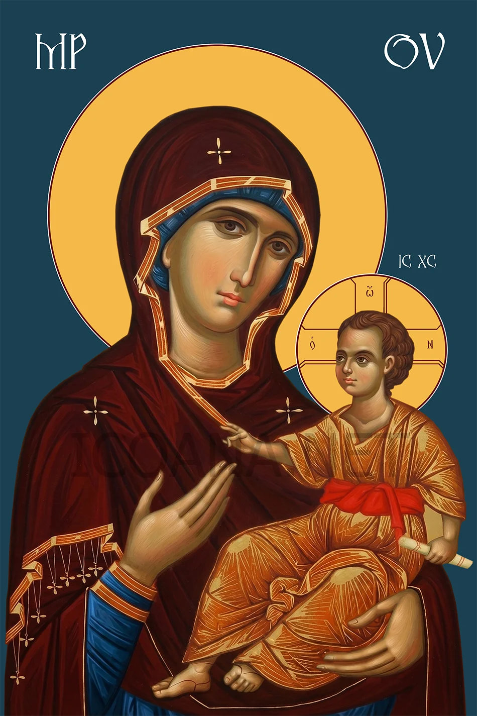 Icoana Maicii Domnului Vimatarissa, cea din Altar, sau Intemeietoarea de la Mănăstirea Vatoped, Muntele Athos