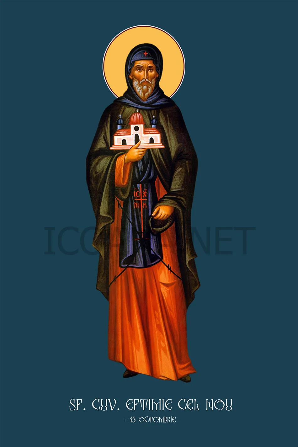 Icoana Sfântului Cuvios Eftimie cel Nou (în picioare)