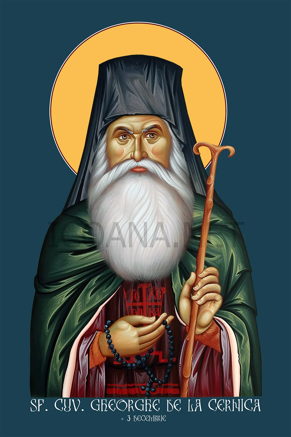Icoana Sfântului Cuvios Gheorghe de la Cernica și Căldărușani
