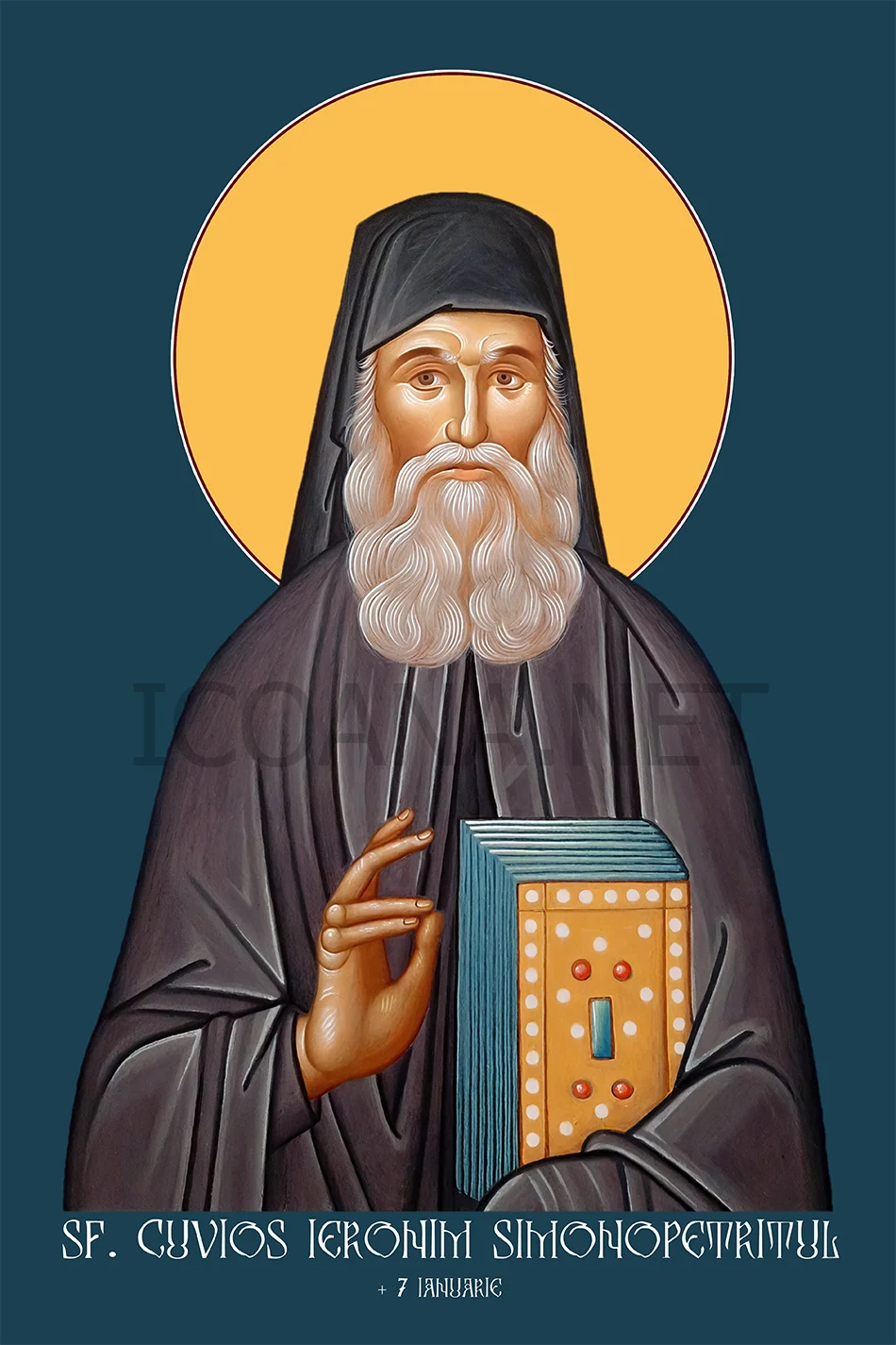 Icoana Sfântului Cuvios Ieronim Simonopetritul