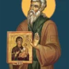 Icoana Sfântului Cuvios Lavrentie ctitorul Mănăstirii Faneromeni din Insula Salamina