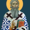 Icoana Sfântului Cuvios Sava, arhiepiscopul Serbiei și ctitorul mănăstirii Hilandar