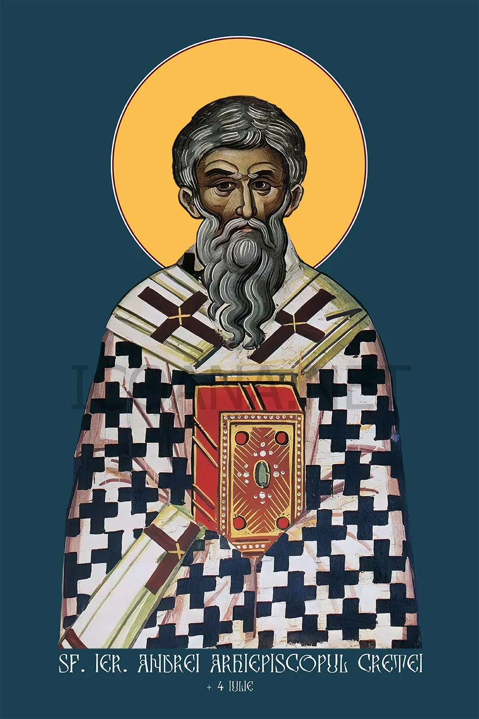 Icoana Sfântului Ierarh Andrei Criteanul Arhiepiscopul Cretei