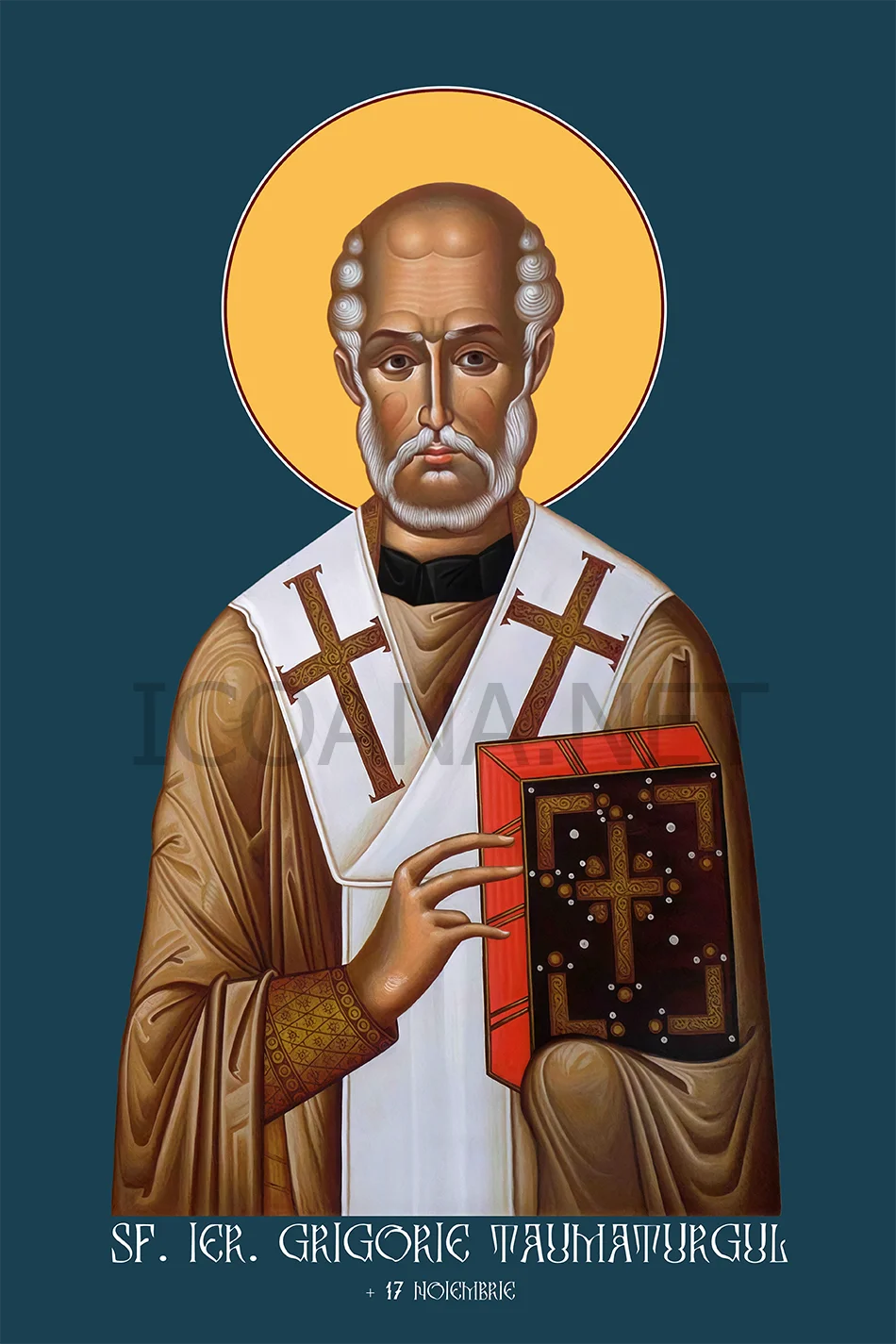 Icoana Sfântului Ierarh Grigorie Taumaturgul, Episcopul Neocezareei Pontului