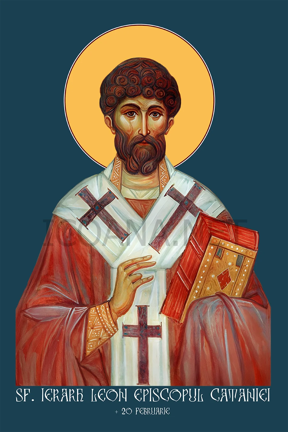 Icoana Sfântului Ierarh Leon Episcopul Cataniei