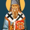 Icoana Sfântului Ierarh Pahomie de la Gledin Episcopul Romanului