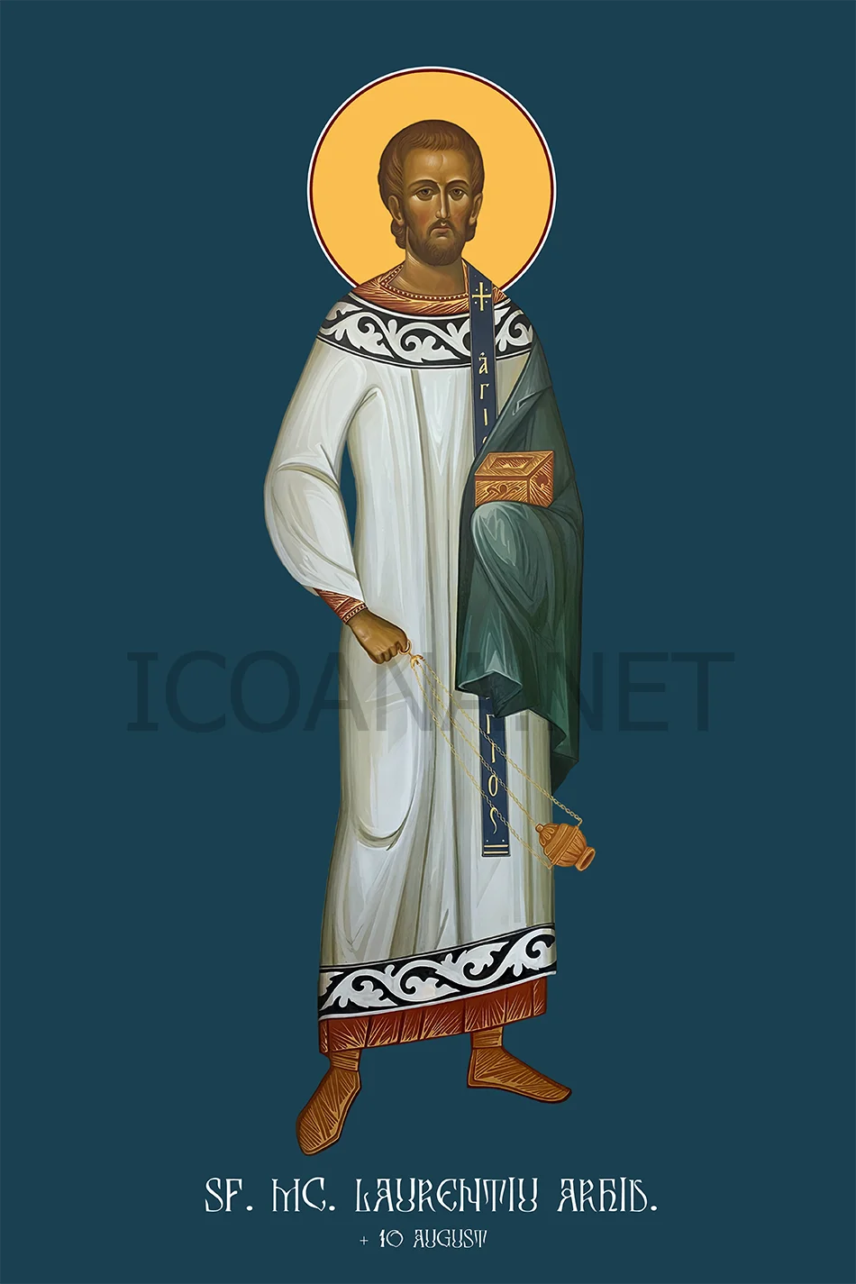 Icoana Sfântului Mucenic Laurențiu Arhidiaconul (în picioare)