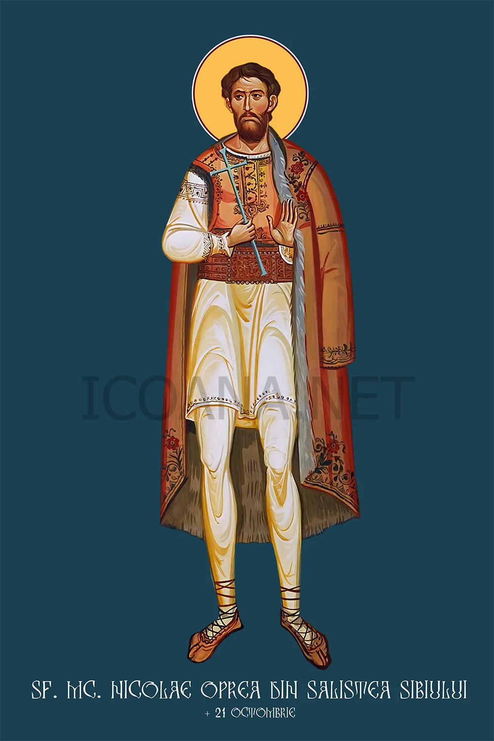 Icoana Sfântului Mucenic Nicolae Oprea (în picioare)