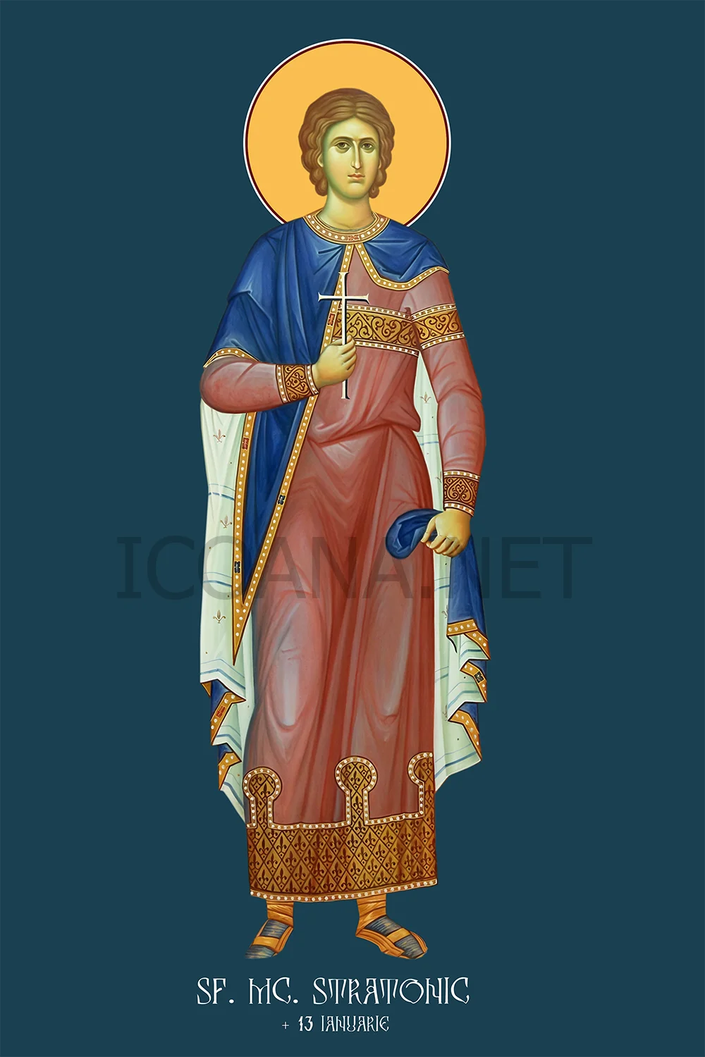 Icoana Sfântului Mucenic Stratonic (în picioare)