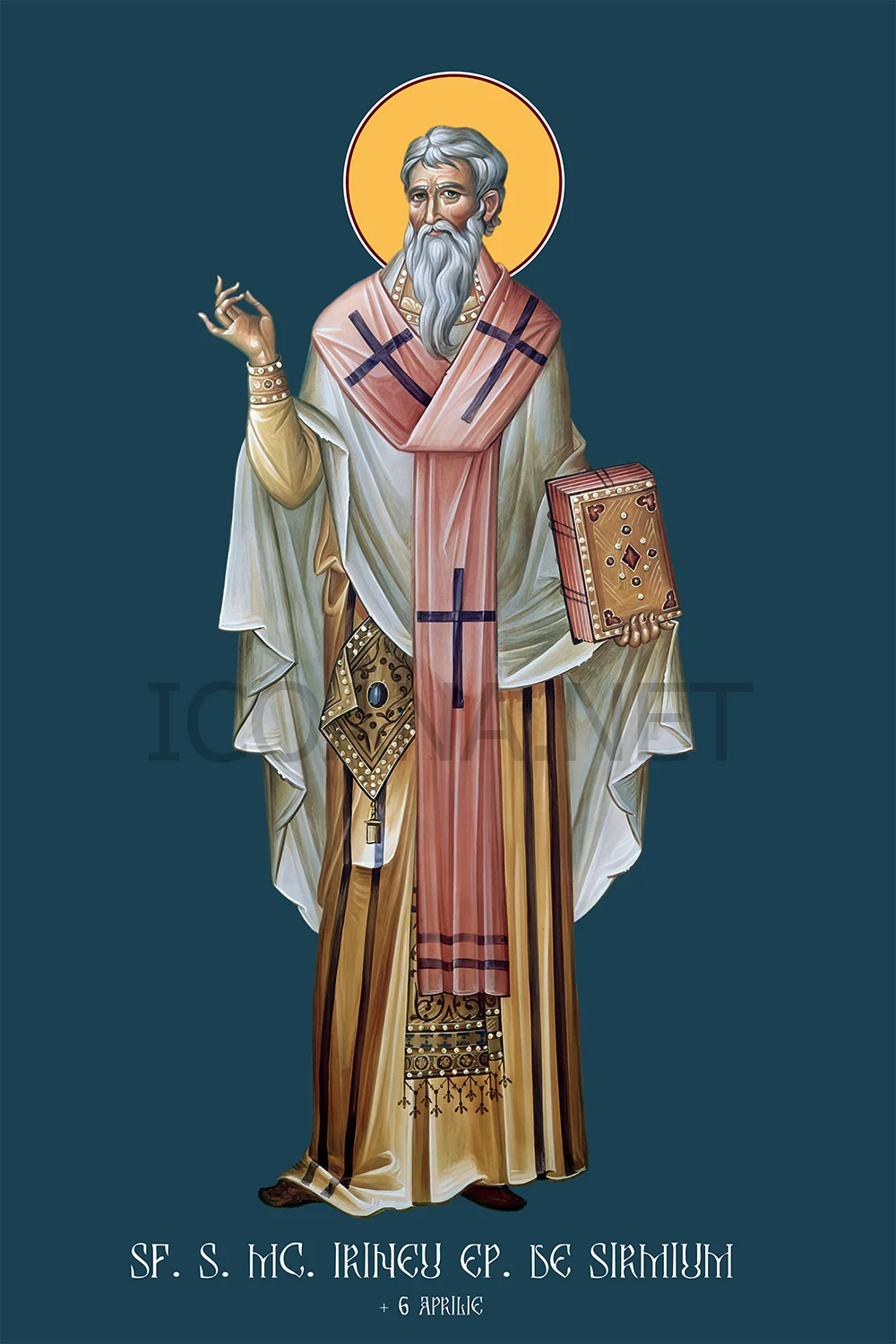 Icoana Sfântului Sfințit Mucenic Irineu Episcop de Sirmium (în picioare)