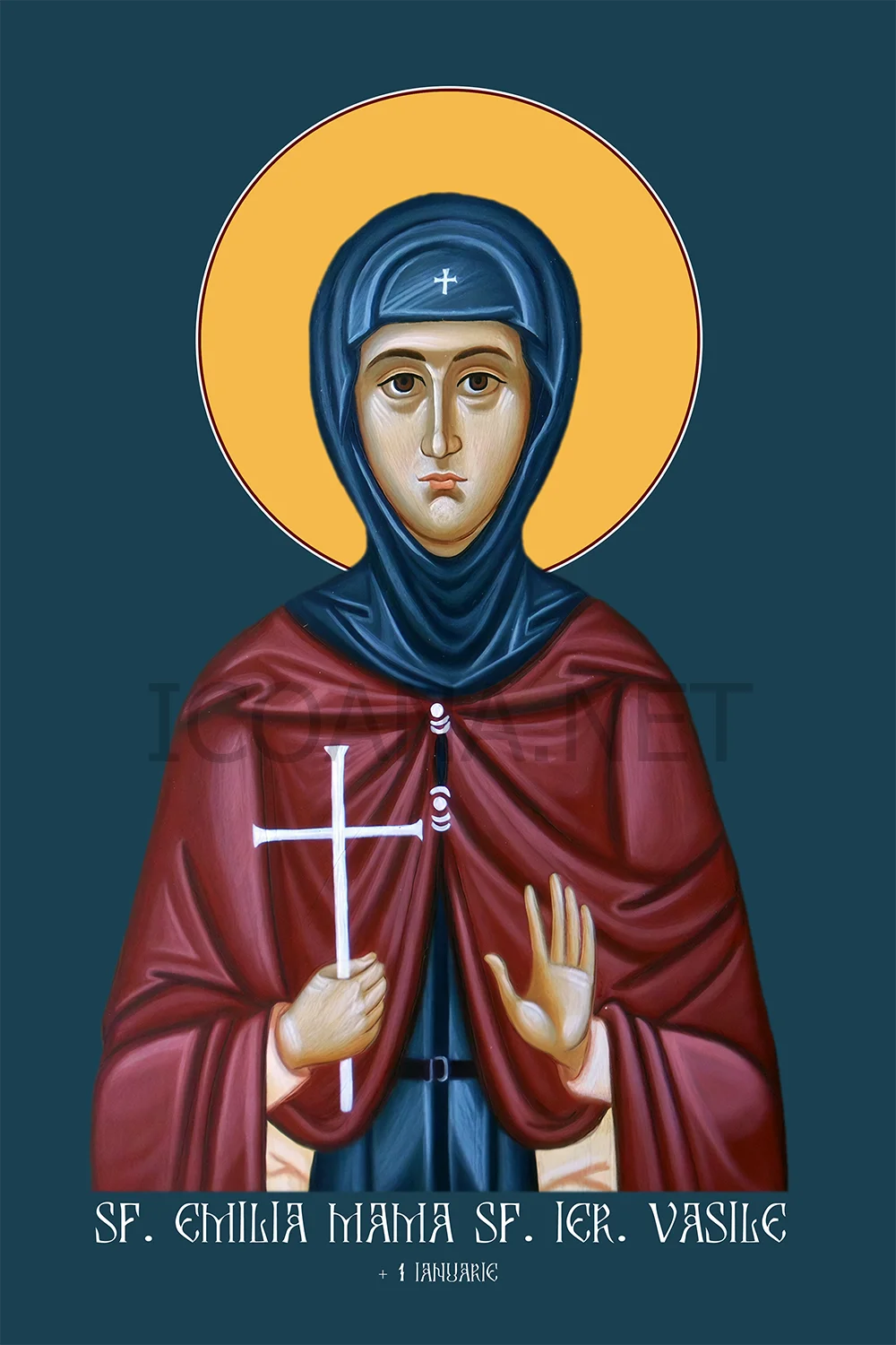 Icoana Sfintei Emilia mama Sfântului Ierarh Vasile cel Mare