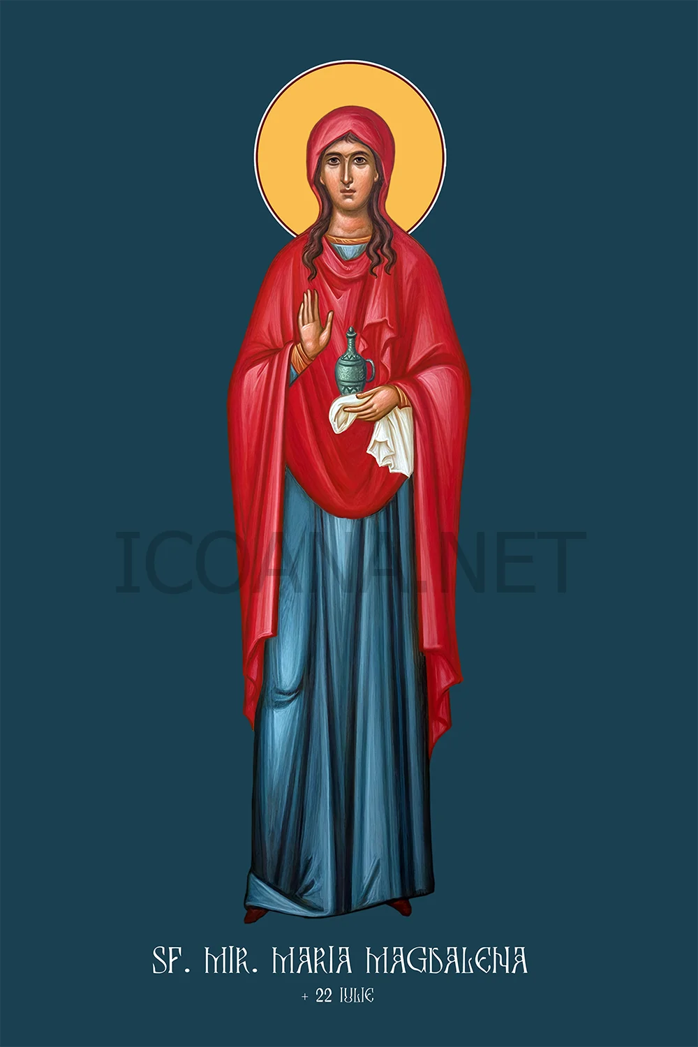 Icoana Sfintei Mironosițe și întocmai cu Apostolii Maria Magdalena (în picioare)