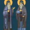Icoana Sfinților Cuvioși Daniil și Misail de la Mănăstirea Turnu (în picioare)