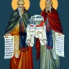 Icoana Sfinților Cuvioși Simeon și Amfilohie de la Pângărați