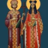 Icoana Sfinților Împărați Constantin și Elena (în picioare)
