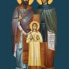 Icoana Sfinților Mucenici Rafail Nicolae și Irina (în picioare)