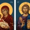 Pereche de Icoane Împărătești cu Domnul Iisus Hristos și Maica Domnului cu Pruncul - Cei ce mijlocesc